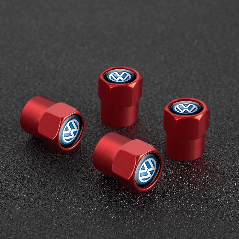 For Volkswagen b34pcs Styling Wheel Tire Valve Air Stem Cap Duust For Volkswagen VW GTI Golf Polo Tiguan Beetle Passat Sagitar Jetta E-golf T-roc