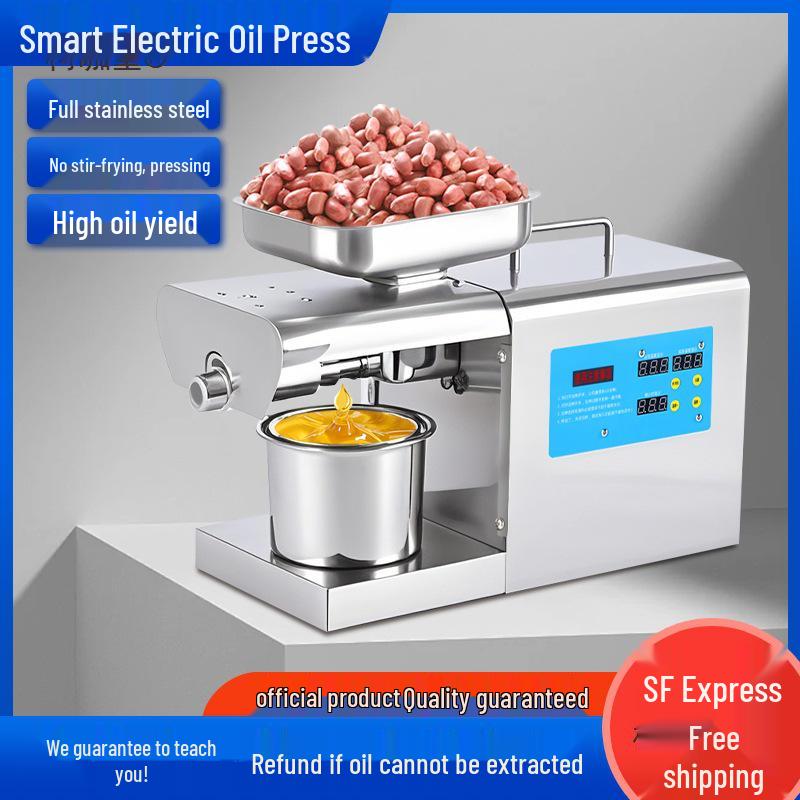 Smart Multifunctional Stainless Steel Oil Press for Home - Cold & Hot Peanut and Wheat Manual Hand-Crank Oil Press