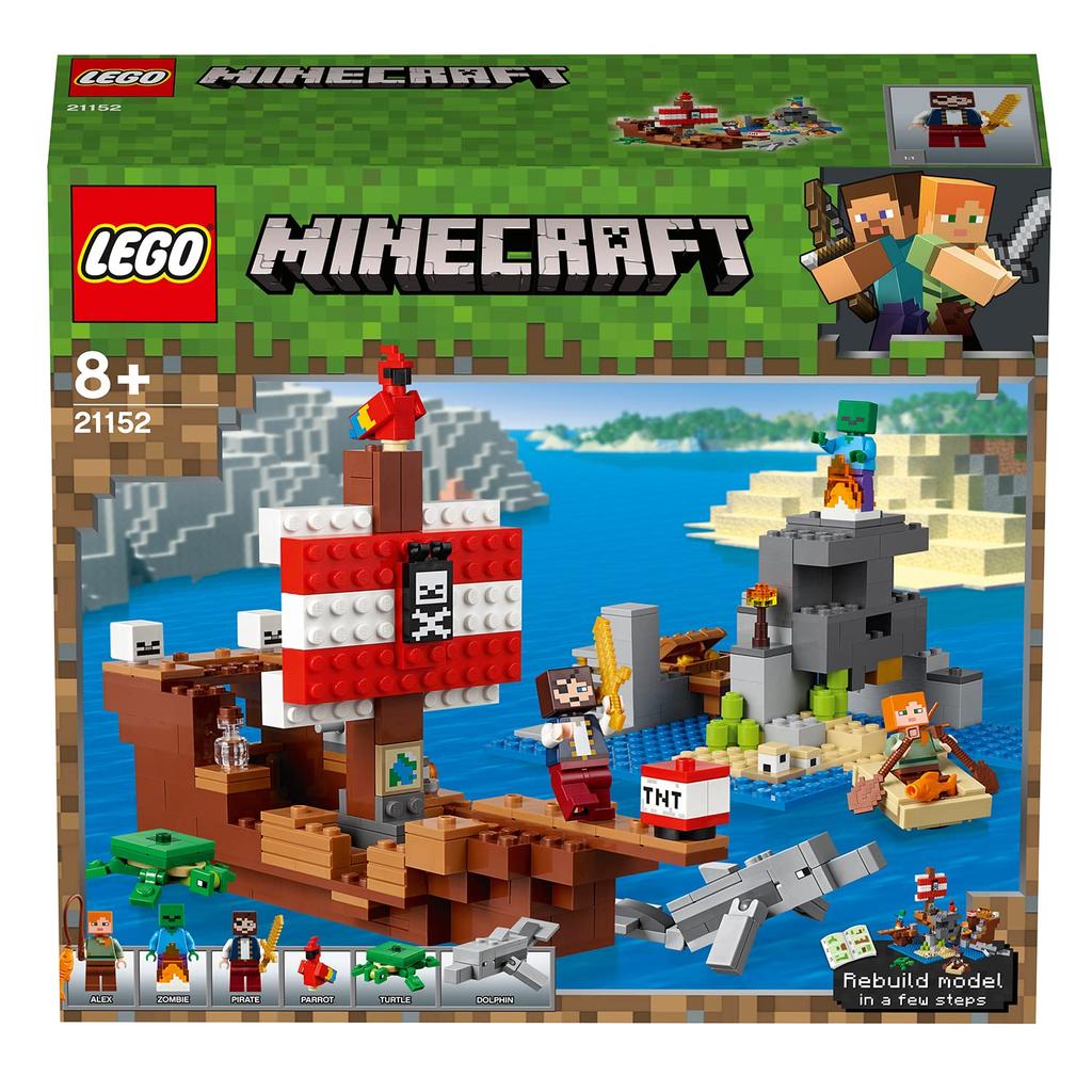 LEGO Minecraft Pirate Ship Adventure 21152 Building Blocks Toy for Boys