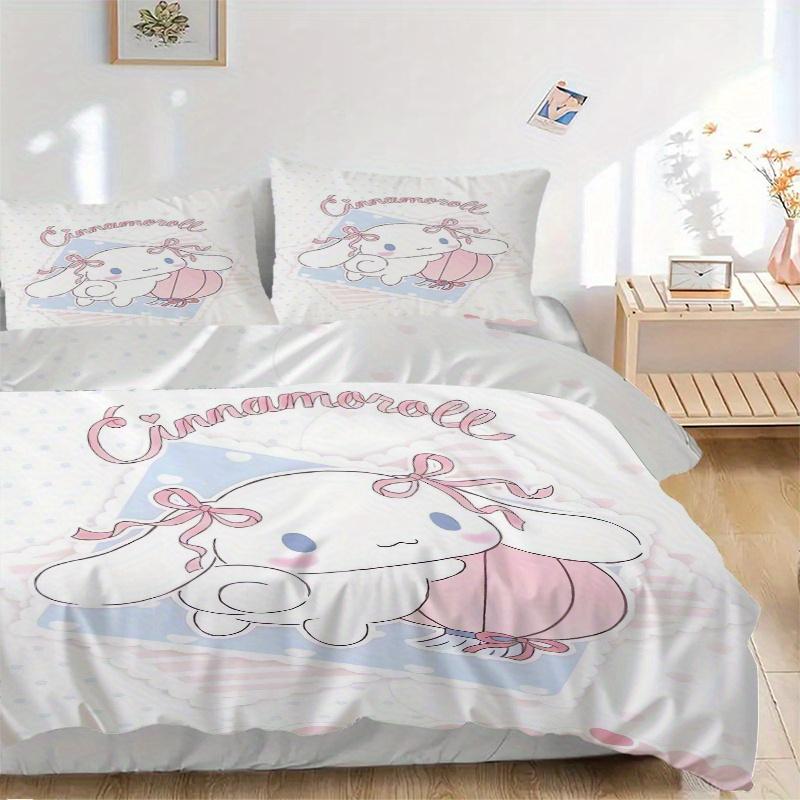 

3pcs Lantern Cinnamoroll Ideas Bedding Set - 1 Soft Quilt Cover + 2 Pillowcases, Machine Washable - Suitable for All Seasons, Perfect Gift f 135x200cm