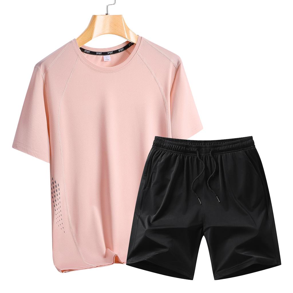 Summer Running Fitness Set Men's Outdoor Men's Leisure Set Two Piece Set