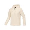 Basic Sports Series Comfortable Skin-Friendly Soft Windproof Hooded Jacket Women Jacket Pearl-White P424W031-02EP