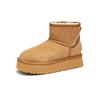 Platform snow boots new winter piled thickened bread cotton shoes casual fluffy boots