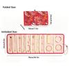 Chinese Style Red Floral Embroidered Jewelry Roll, Anti-Tangle Travel Organizer for Necklaces & Bracelets