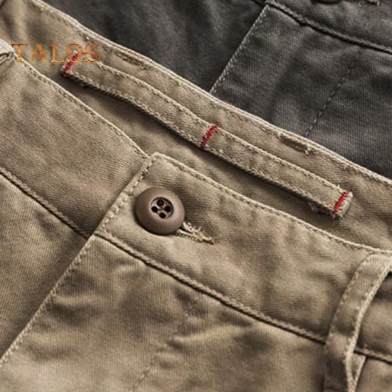 Men Cargo Pants Loose Solid Color Vintage Style High Street Style Wide Leg Straight Leg Multi Pockets Streetwear Outdoor Travel Trousers