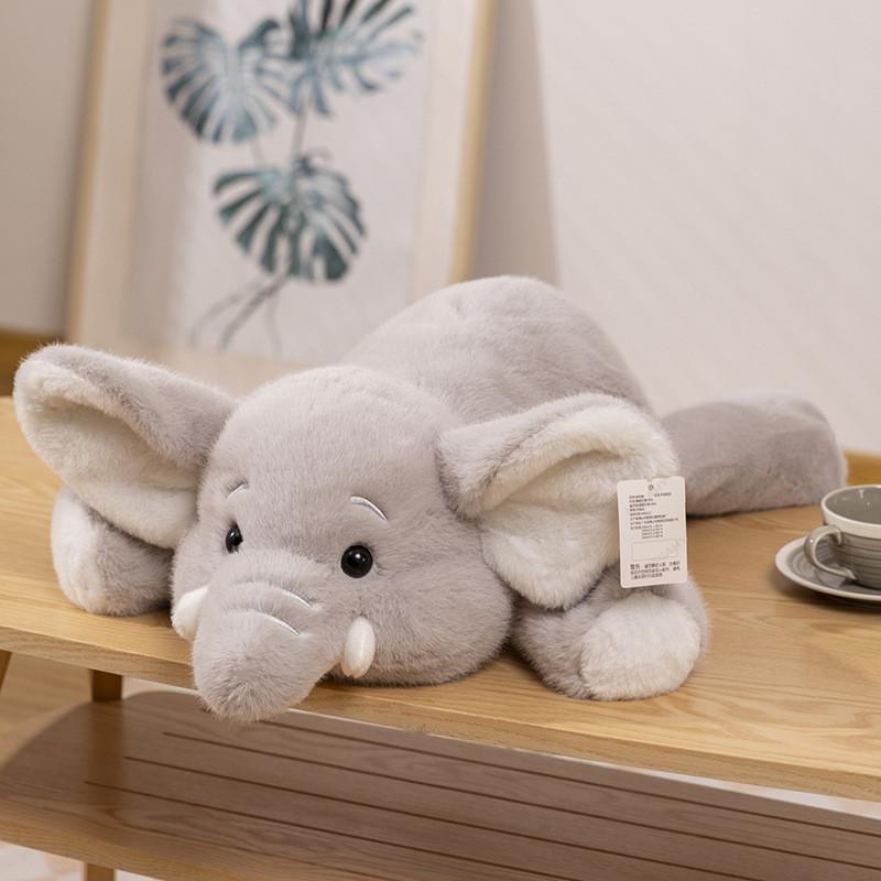 Plush Toy Elephant Sitting Lying Posture Stuffed Doll Decoration Kids Xmas Gift
