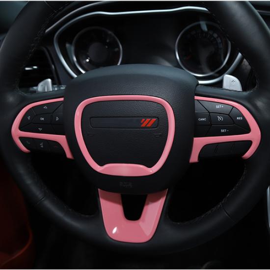 Pink Steering Wheel Cover Trim Bezel for Dodge Charger /Challenger /Durango 15+