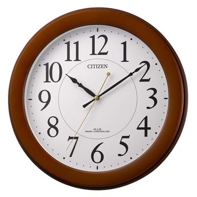 Orologio da parete radiocontrollato Citizen lancetta dei secondi continua analogica legno marrone CITIZEN (finitura semilucida) 8MY514-006