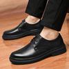 Outdoor Safety Tooling Shoes Genuine Leather Office Shoes Handmade Casual Oxford Shoes Lace Up Thick Bottom Wear-resisting Flats