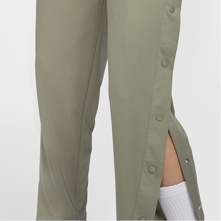 Nike Dri-FIT Embroidered Logo Quick-Dry Elastic Waist Mid-Rise Knitted Sports Pants Women Bottoms Light-Army-Green FV8478-320