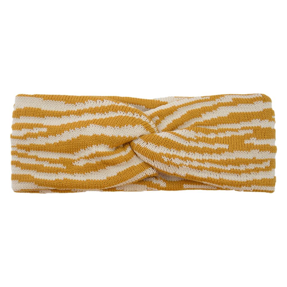 Striped Knit Headband for Women Crochet Ear Warmer Soft Warm Turban Headwrap Stretch Headbands Winter Hair Accessories