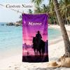 Yellowstone Custom Name Printed Beach Towel Personalized Soft Towel For Swimming Beach Travel