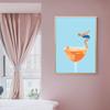 Funny Leg Lets Drink Pink Wine Cocktail Martini Posters Canvas Paintiing Nordic Wall Art Picture For Living Room Home Decor