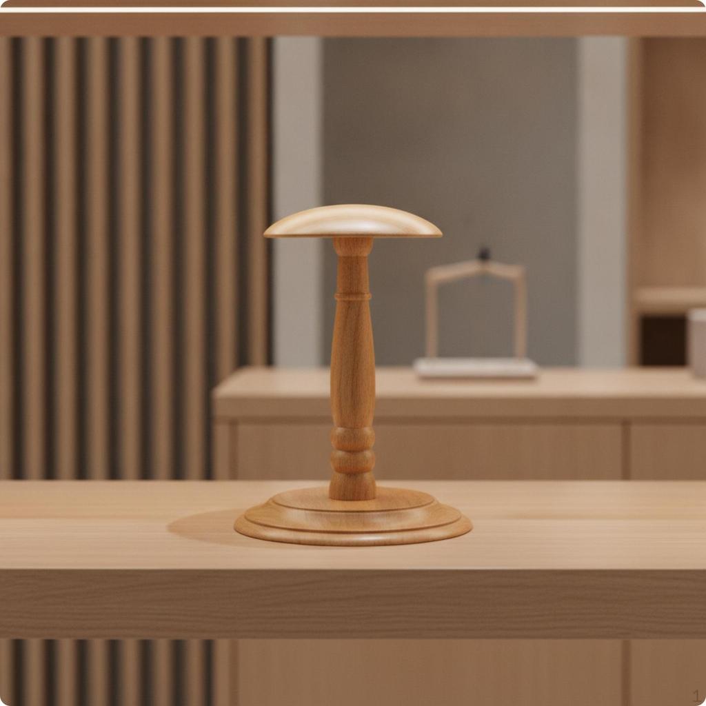 Shaped Hat Stand | Smooth Wood Finished, Tabletop Stand, for Boutique