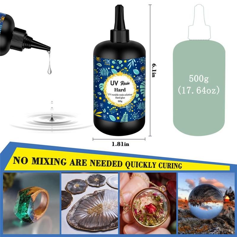 2025 Trend UV Resin 500G Transparent Ultraviolet Curing Resin For DIY UV Resin Jewelry Making