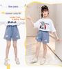 Korean Style Girls' Denim Shorts with Bows - Chic Summer Fashion Hot Pants for Kids