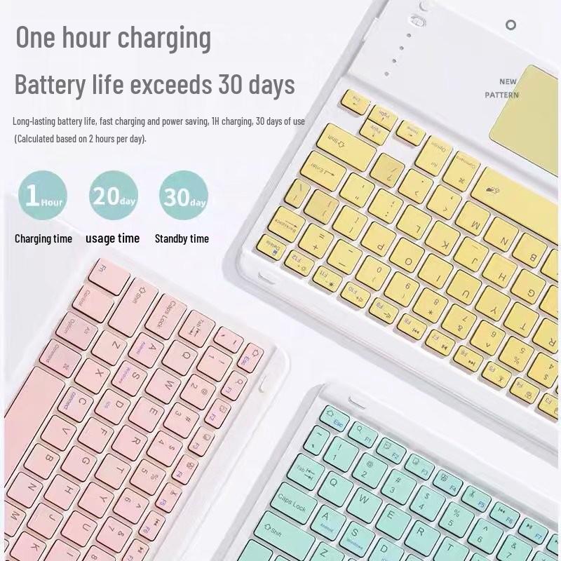 Universal Tablet Bluetooth Keyboard Leather Case for Redmi SE11, Huawei 11.5, Xiaomi 6, Lenovo M11, and Honor X8 Pro