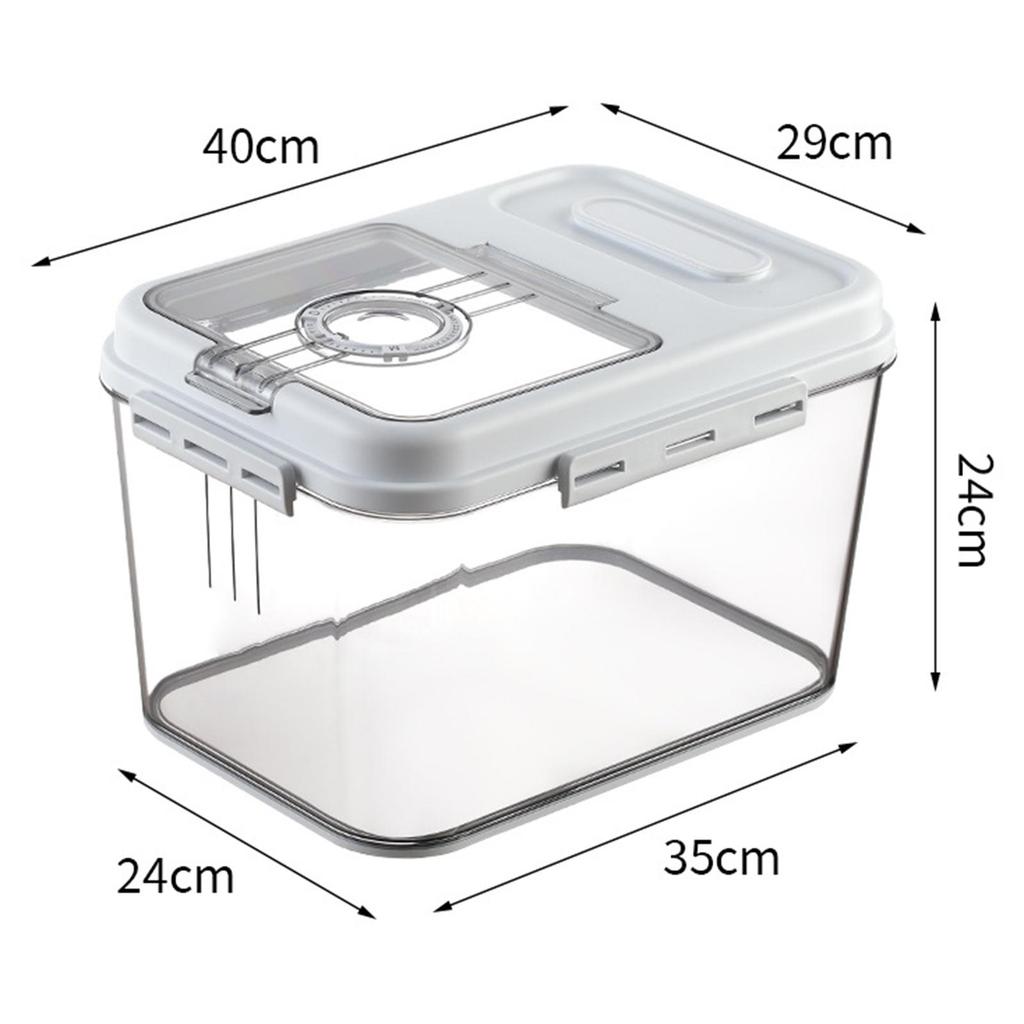 Clear Rice Storage Container Pantry Organization for Household Nuts Kitchen 66Lbs