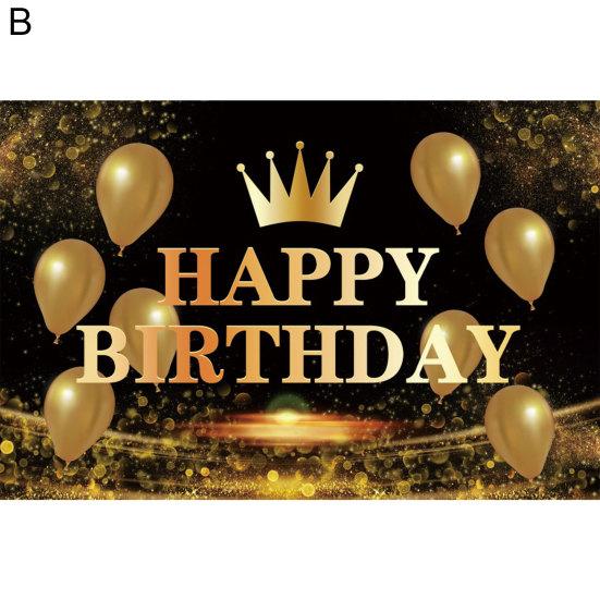 Happy Birthday Backdrop Banner Background Cloth Photo Props Party Decoration
