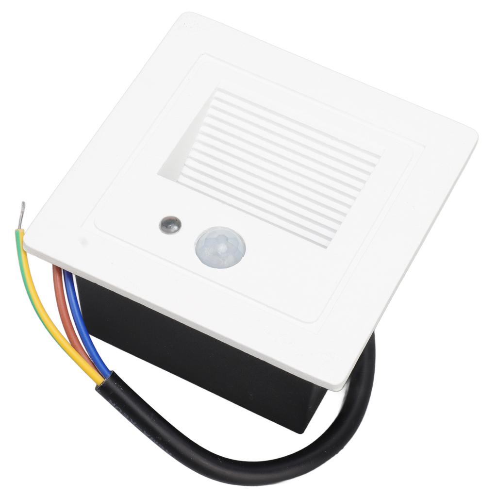 LED Corner Wall Lamp Recessed Warm White Iron Baking Varnish Body Induction Step Light for Stairway 85‑260V