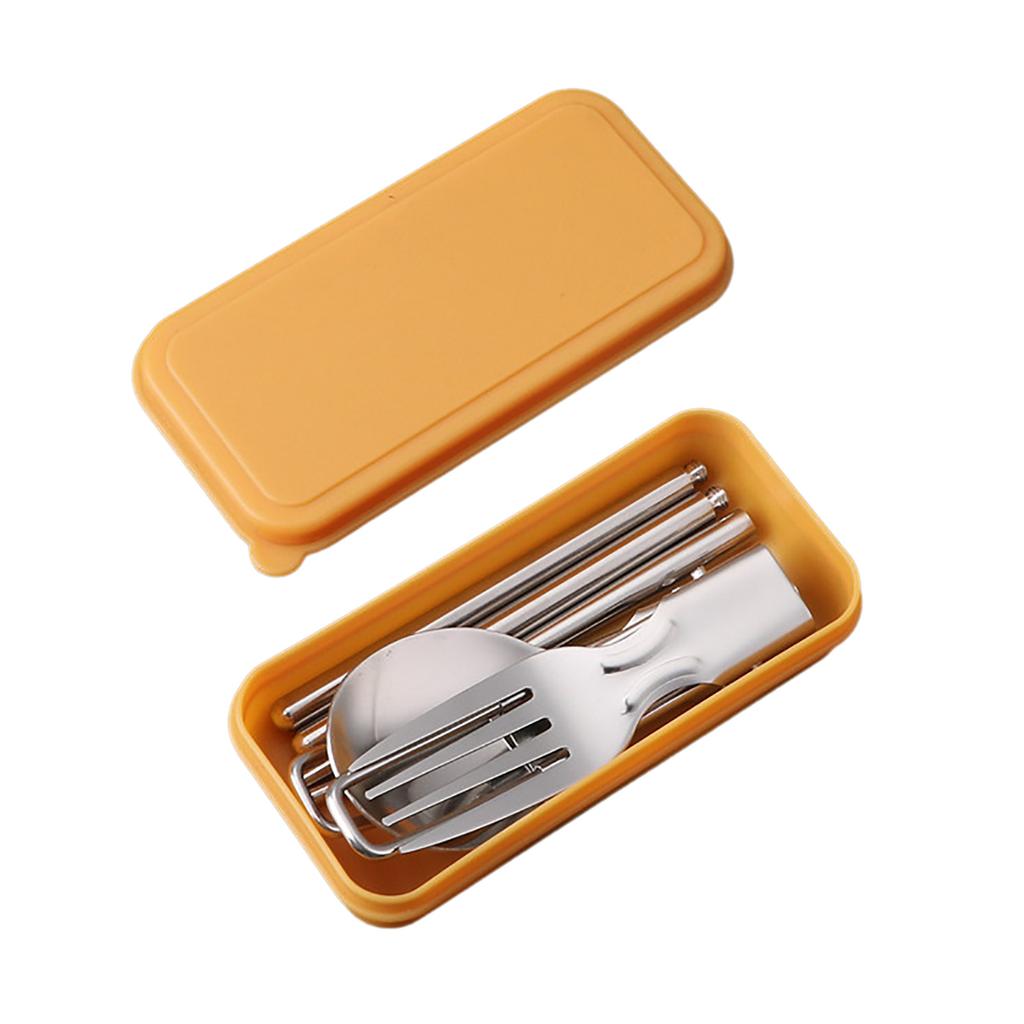 Camping Cutlery Travel Cutlery Set Stainless Portable Utensils Include Spoon Chopsticks & Fork for Hiking and Camping