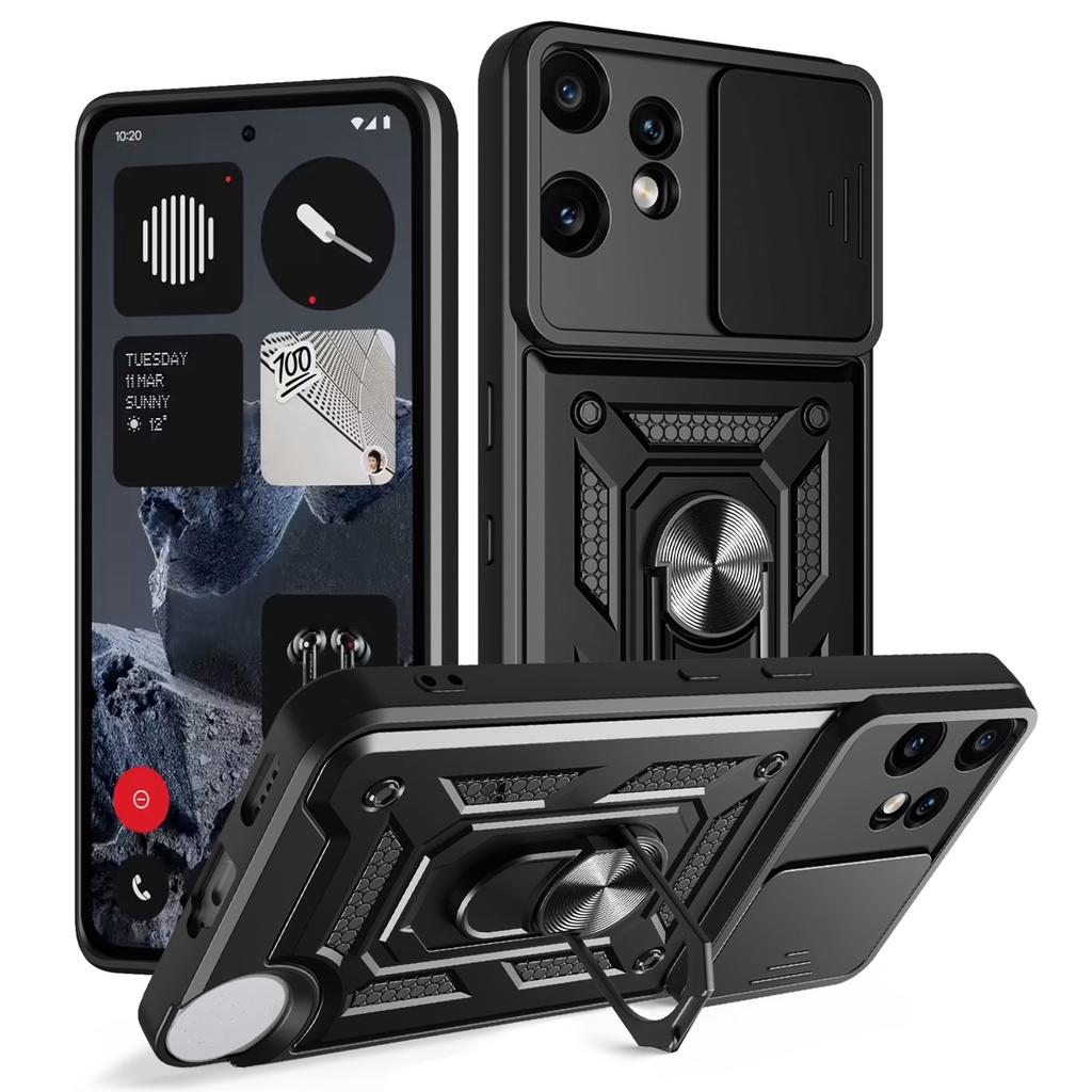 AMORUS For Nothing CMF Phone 2 Pro Case Kickstand PC+TPU Phone Cover with Camera Lens Slider