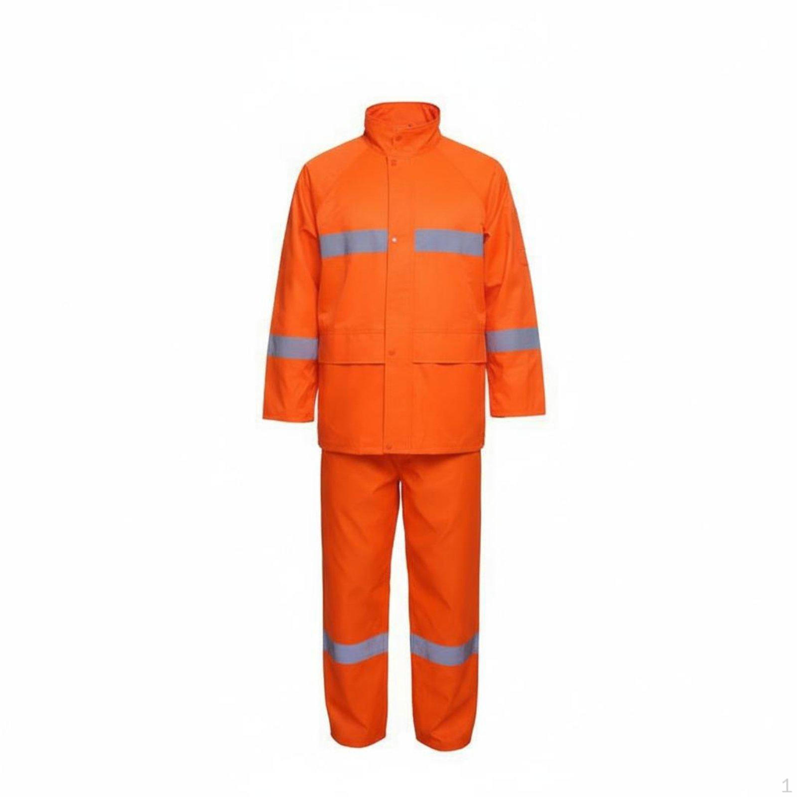 Reflective Rain Suit High Visibility Work Heavy Duty HighVisibility Jacket and Pants Set for M Upgraded
