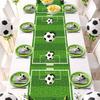 Soccer Themed Table Runner Football Birthday Party Decorations Boys Favors Soccer Grass Table Cover Baby Shower Supplies