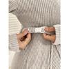 Autumn and Winter Knitted Cardigan Top with Adjustable Waist, Casual Loose Pants, Maternity Suit