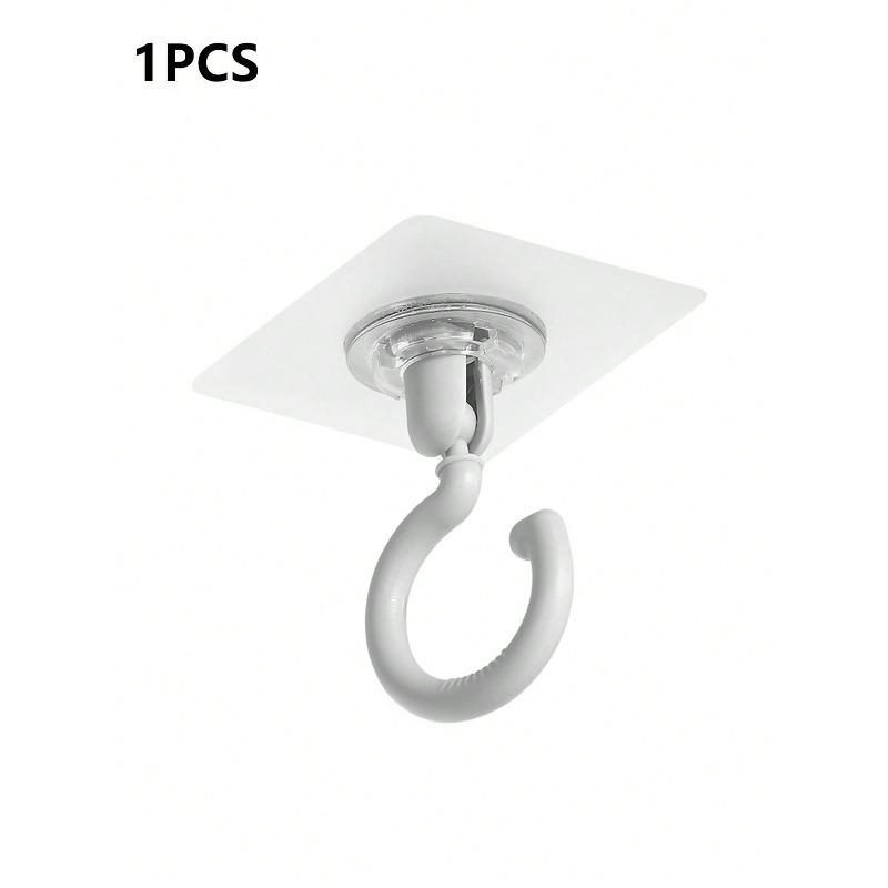 Rotatable Ceiling Adhesive Hooks - Easy Install, No Drill, Sticky Hanger For Hanging Plants, Lanterns, Wind Chimes