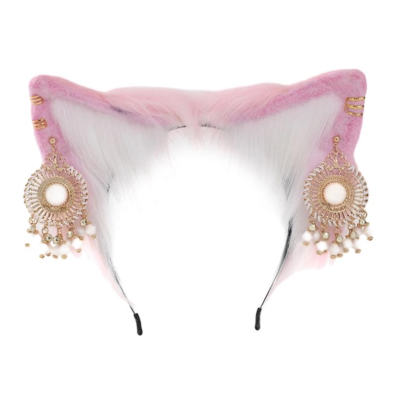 Sexy Foxes Bunny Ear Headband Lolita Cosplay Beast Ears Hair Hoop Anime Cosplay Props Furry Masquerade Party Costume Hairband