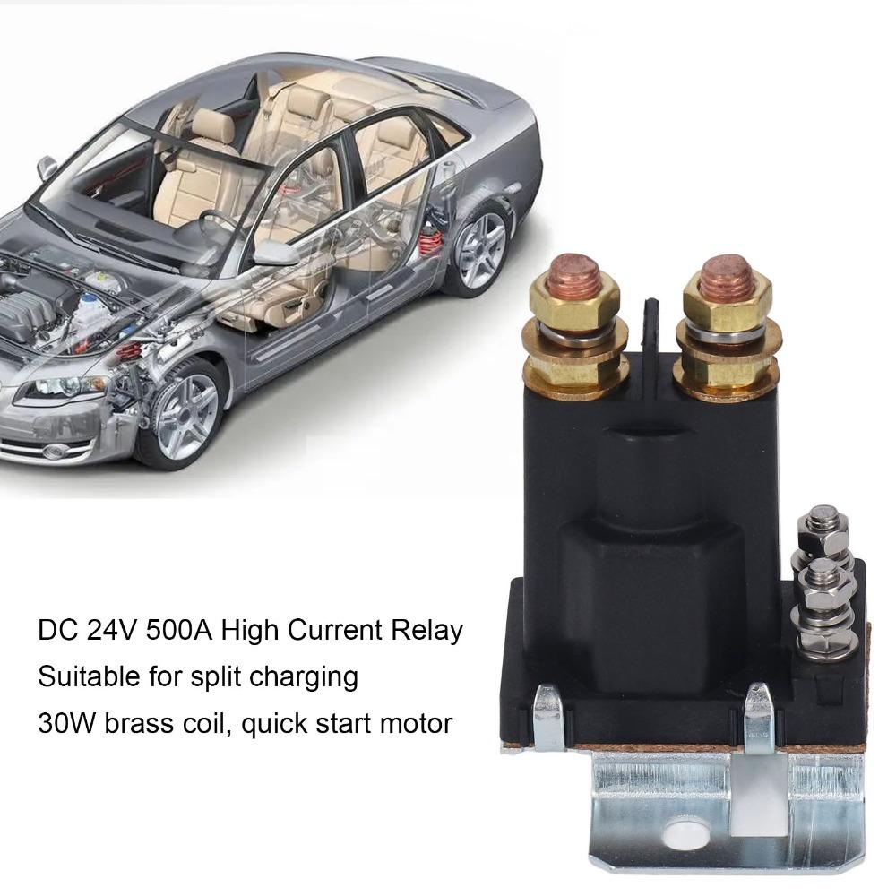 DC 24V High Current DC Relay High Current 2 Terminal Relay Brass Coil Relay  Winches Switches
