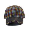 Fashion color thousand bird grid hard top baseball cap women's spring and autumn new personalized splicing cap men's trend