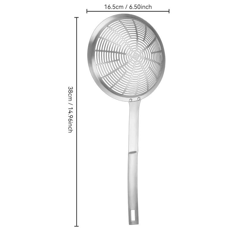 

Утолщенная нержавеющая сталь большой дуршлаг квадратная ручка пищевой фильтр ложка сито для лапши шумовка сепаратор масла кухонные гаджеты