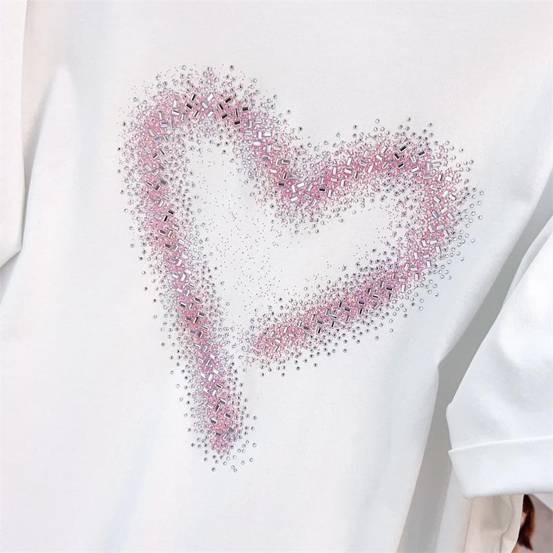 Plus Size Slimming Round Neck Short-Sleeve Mid-Length T-Shirt for Women (200-350 Jin)