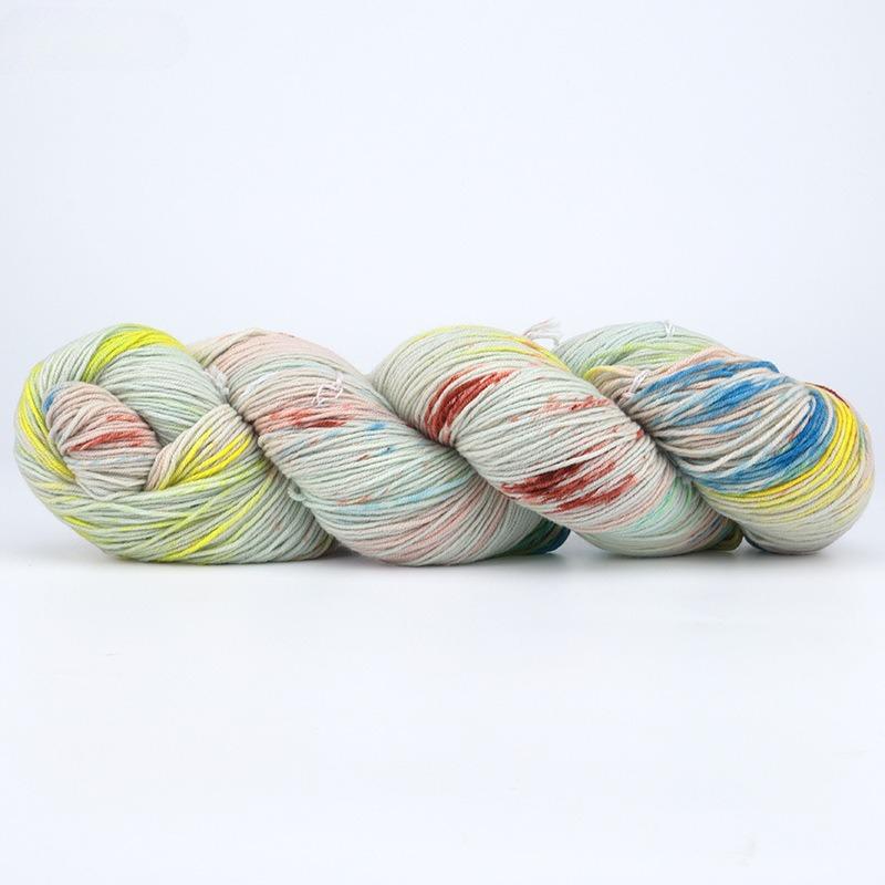100g 300Meters Handmade Dyed Wool Yarn for DIY Knitting&Crocheting Sweater Scarf Gradient Color Cotton Wool Yarn