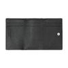 Burberry Grainy Leather Trifold Wallet Black Logo Print Compact Wallet for Men Daily Use Business Travel 80174551
