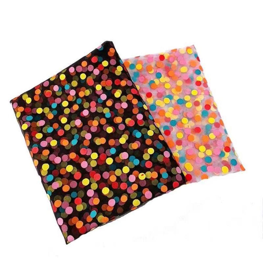 Tissu Tulle à Pois Colorés Organza Transparent Doux Gaze Polyester Léger Papier d'Emballage pour Bouquet Fabrication de Nœuds