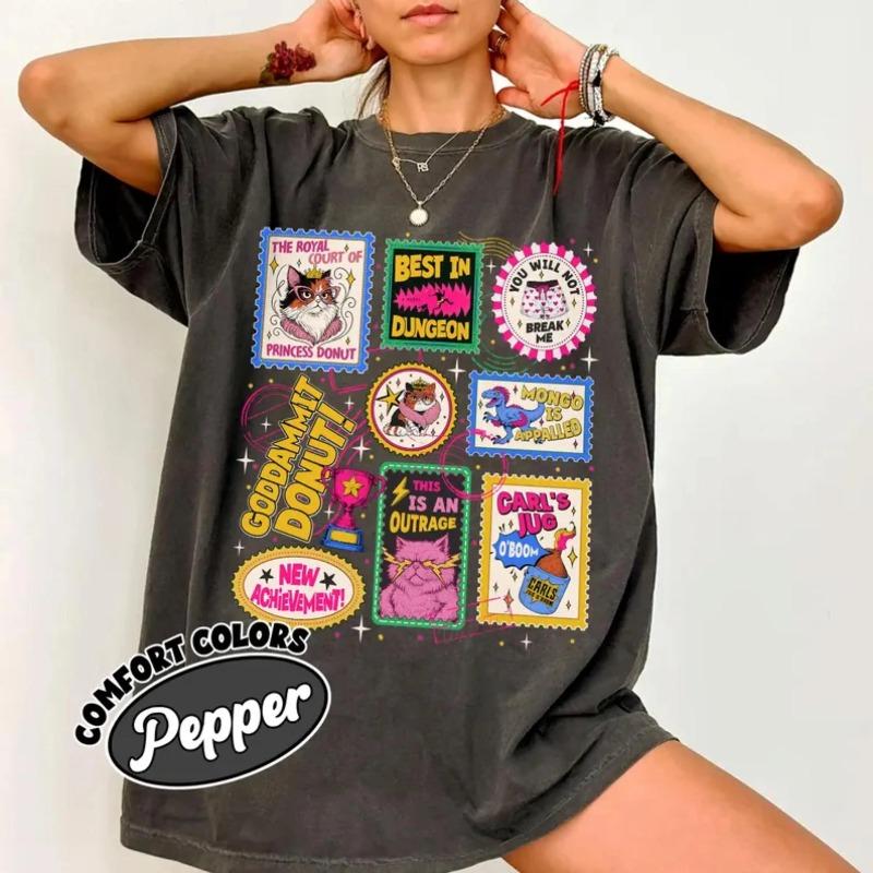 Book Stamps Dungeon Crawler Carl Comfort Colors Shirt Fantasy Book Merch Reader Top New S
