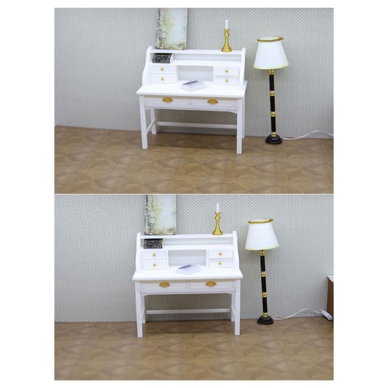 Miniature Study Table 1/12 Scale Dollhouses Accessory High Detail Long Lasting Modelers Creative Scene Prop