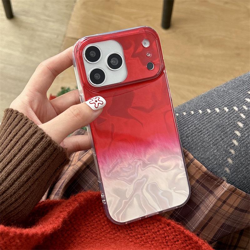 New Year Red Gradient Drop-Proof Protective Case for Apple iPhone 13/14/15 Pro Max 17