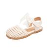 New Girls' Sandals Soft Soled Girls' Princess Shoes Anti Slip Children's Shoe Fashion Girls' Woven Shoe Hollowed Out Girl Shoes