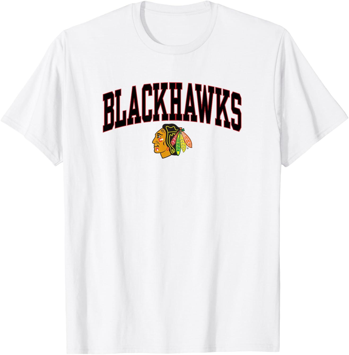 Chicago Blackhawks Arch Over White Officially Licensed T-Shirt S