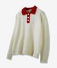 BLOND9 Tail Yarn Coloration Collar Knit_Red