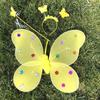 Illuminated Butterfly Wings Set: Light-Up Three-Piece for Children's Performances and Night Markets