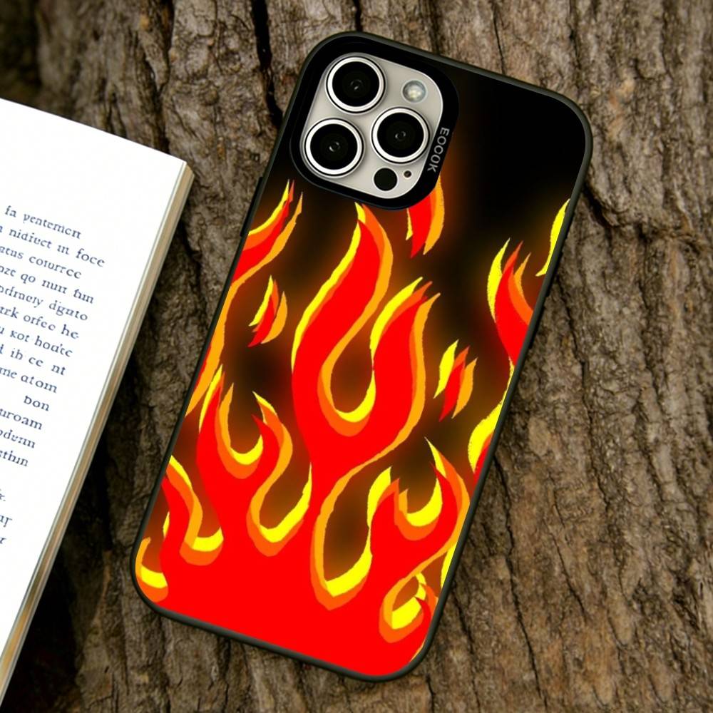 Fire Phone Case For iPhone 17,16,15,14,13,12,11 Plus,Pro Max,XS,Colored Silver Plated Inside Cover