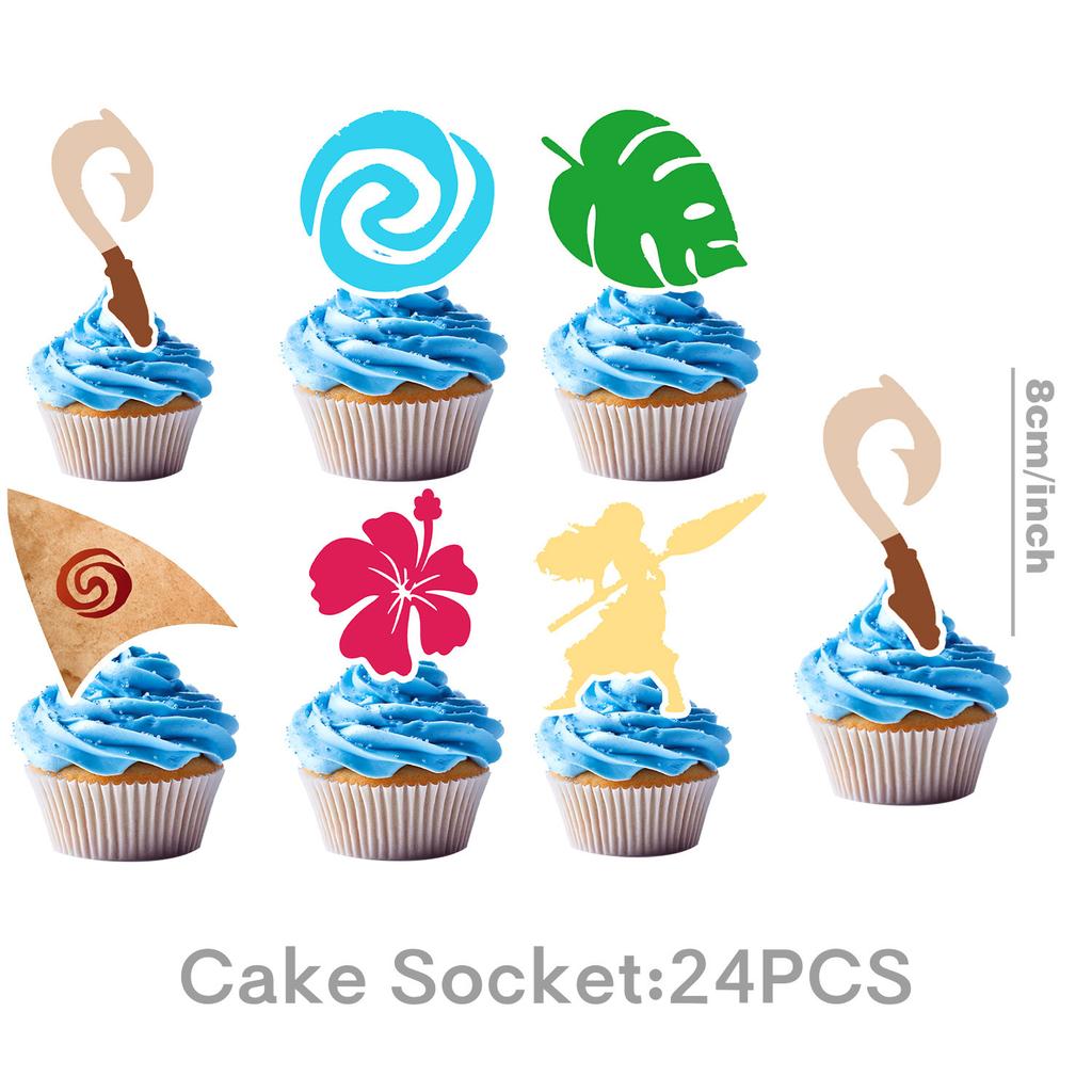 Custom Moana Theme Party Supplies Birthday Decorations Party Arrangement Props Paper Plates Paper Cups Tablecloths Paper Towels