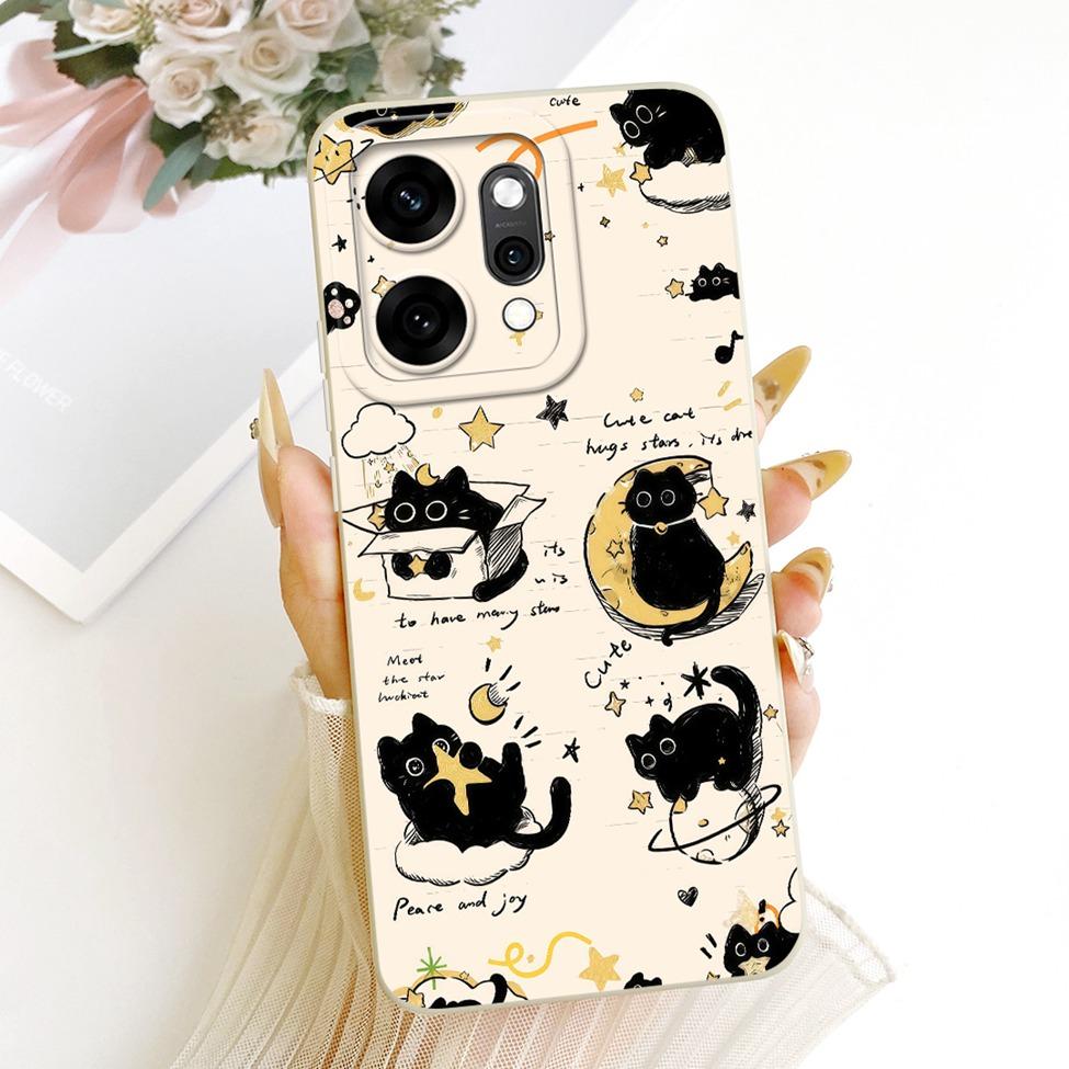 For Oppo Reno 14Pro PKZ110 CPH2739 Casing For Oppo Reno14 Pro Cover Fashion Cartoon Cute Funny Painted Silicone Phone Case