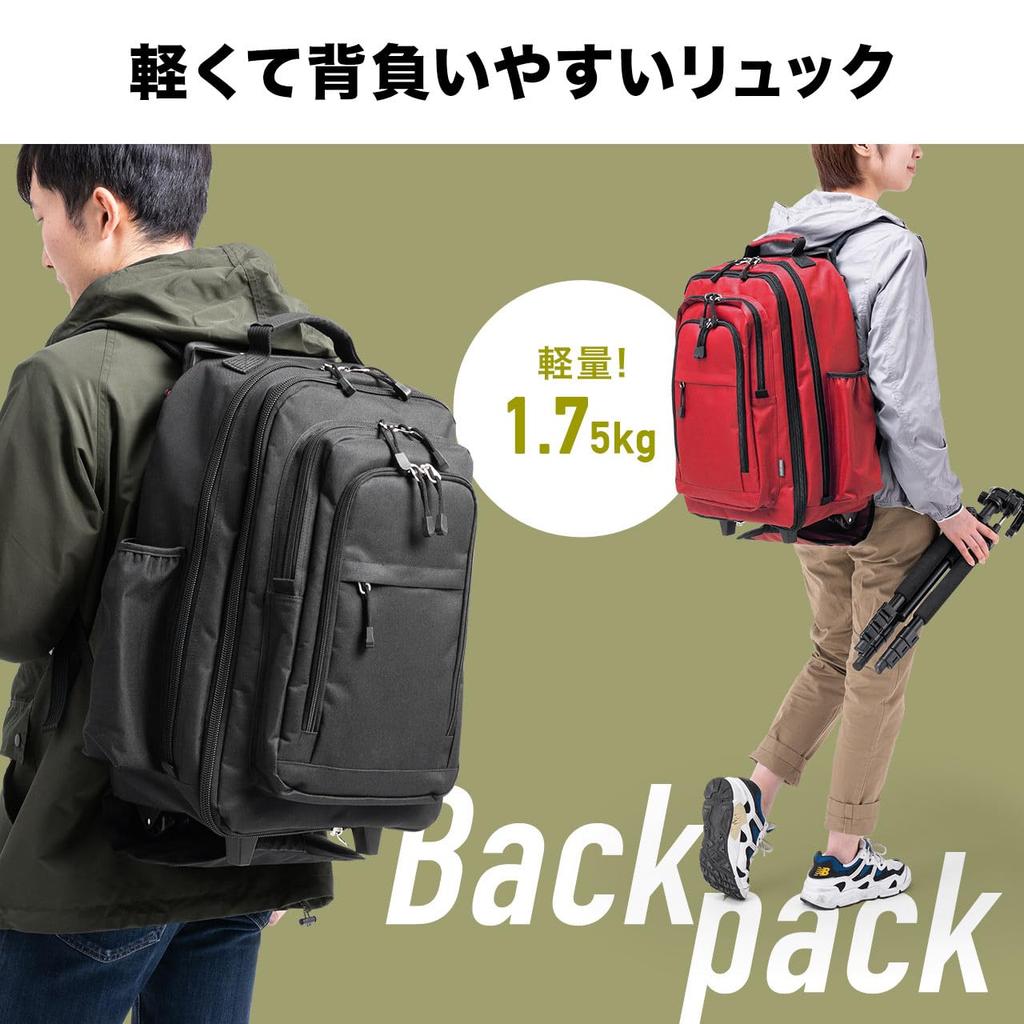 Carry Large Expandable Fits [Sanwa Direct] Backpack, Capacity, 33-48L, Gusset, Carry-On, 13.3-inch PC, Navy, 200-BAGCR006NV