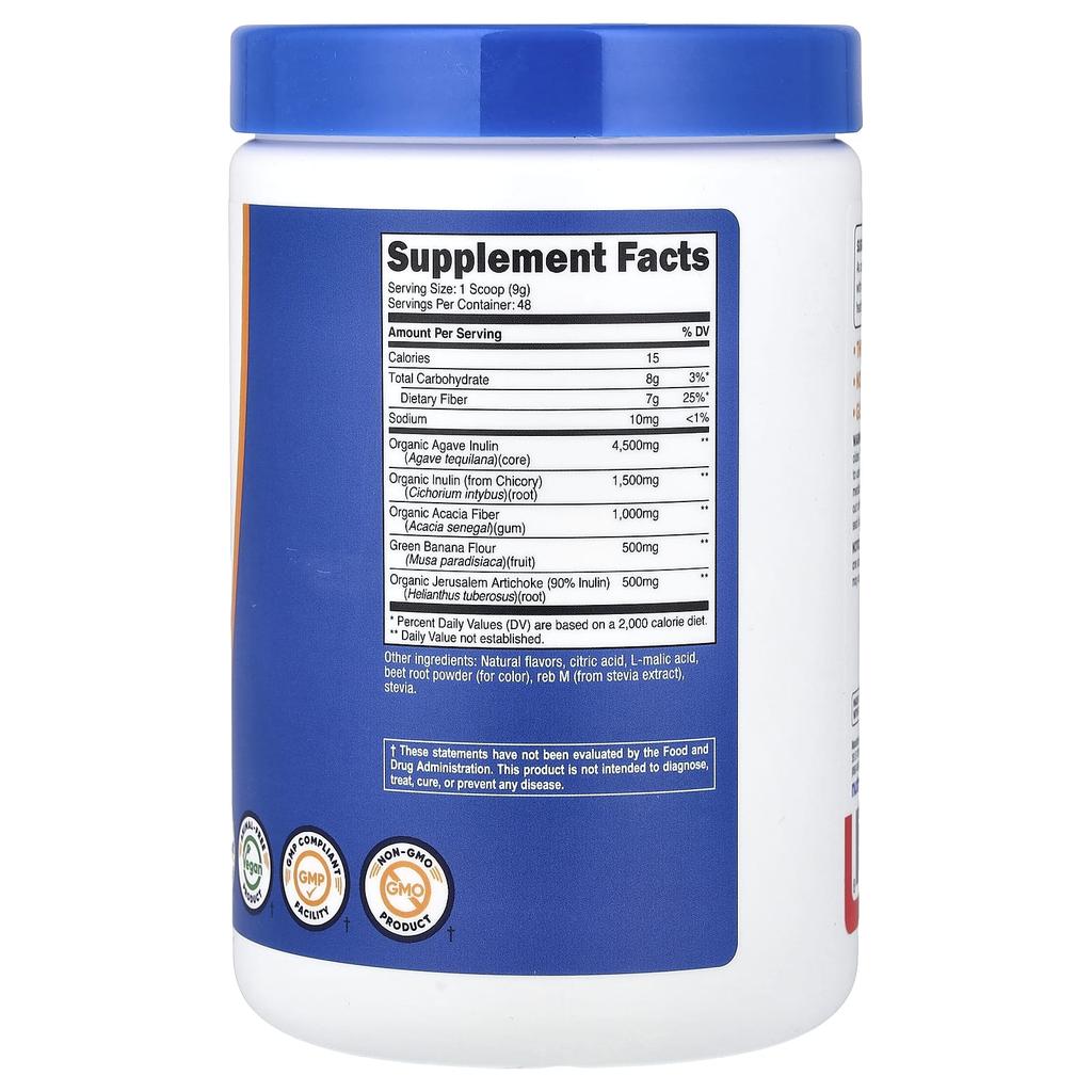 Nutricost Präbiotische Ballaststoffe, Fruchtpunsch, 16,2 oz (454 g)